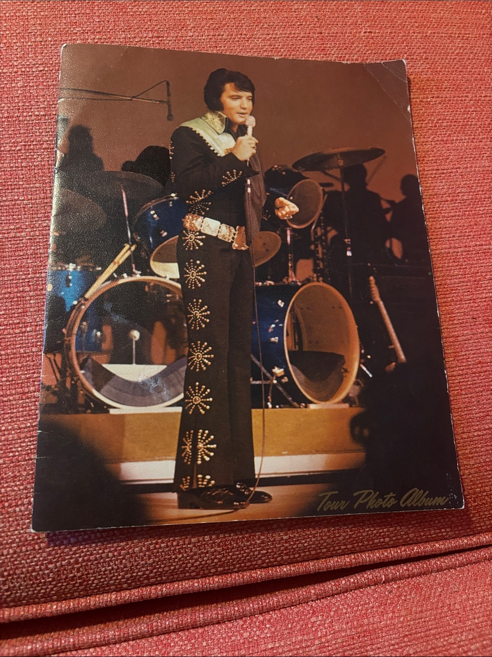 Elvis Presley Vintage Concert Photo Album Cover - Black & Gold